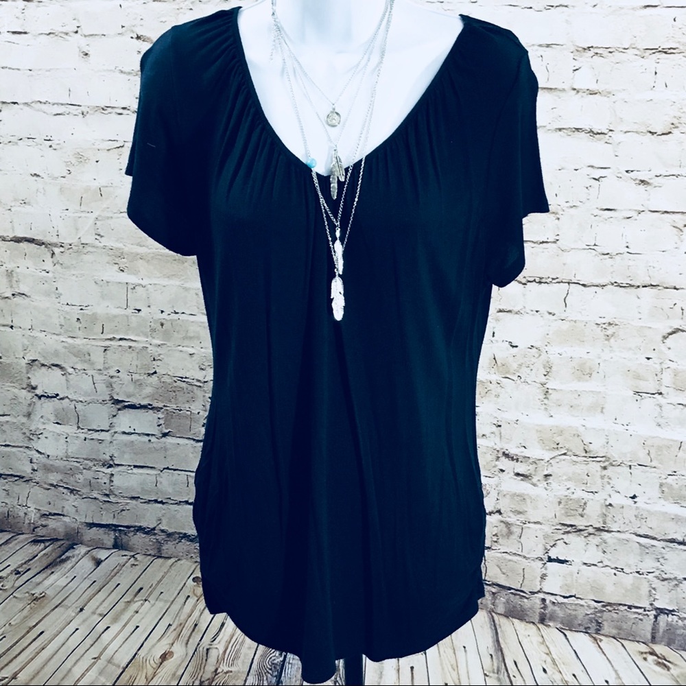 Motherhood Maternity navy blue blouse